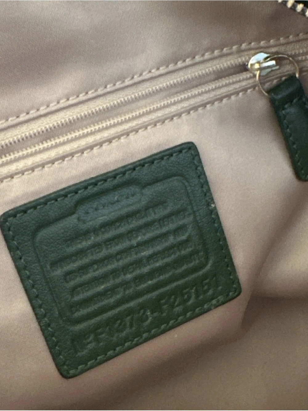 Coach Campbell Forest Green Buttery Leather Purse Satchel Handbag Very Good Cond - Picture 8 of 14